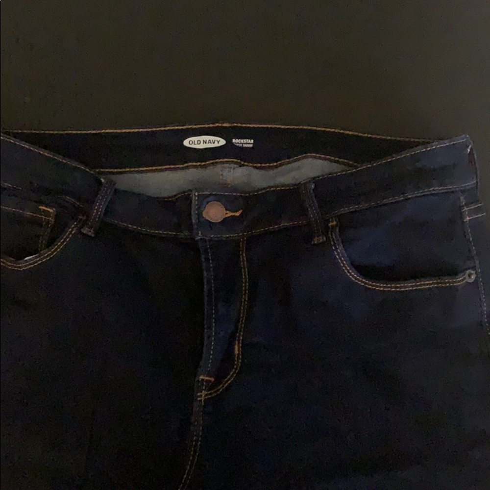 Dark blue rockstar super skinny jeans